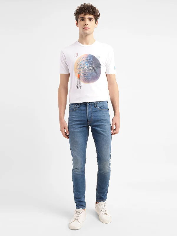 Jeans for Men with a Big BellyMen's Mid Indigo Skinny Taper Jeans