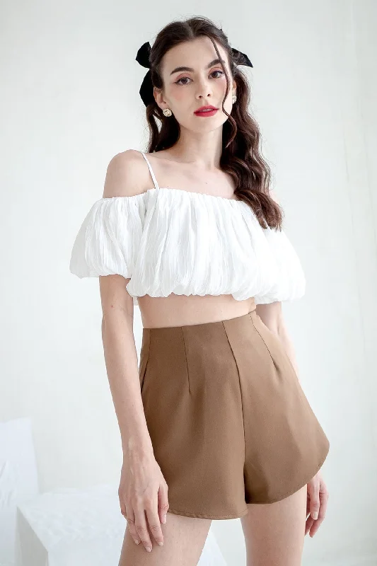 Men's Pants with Side PocketsLYRA CURVE SHORTS IN MOCHA