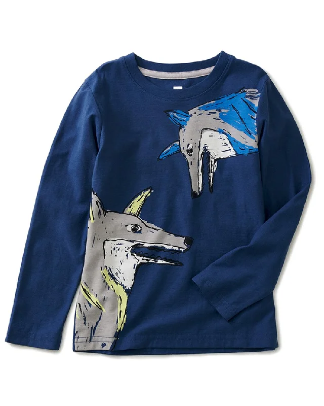 Men's Shirts with Graphic PrintsTea Collection Wolf Howl Graphic T-Shirt
