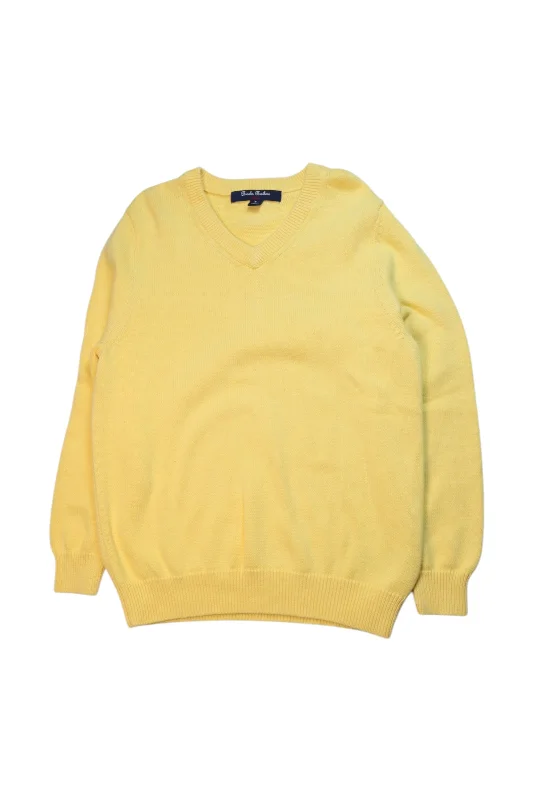 Striped Men's SweatersBrooks Brothers V-Neck Knit Sweater, Size 8-9Y