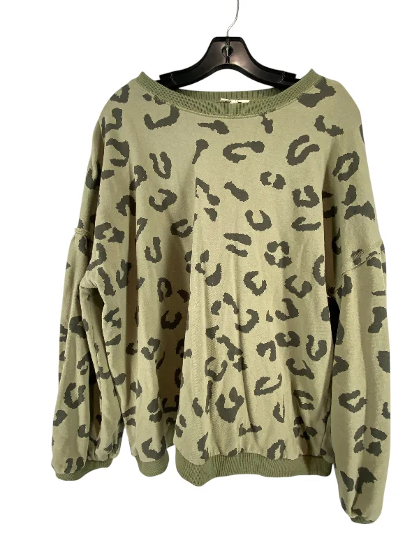 Men's Hoodies with Quilted LiningSweatshirt Crewneck By Easel In Green, Size: 1x
