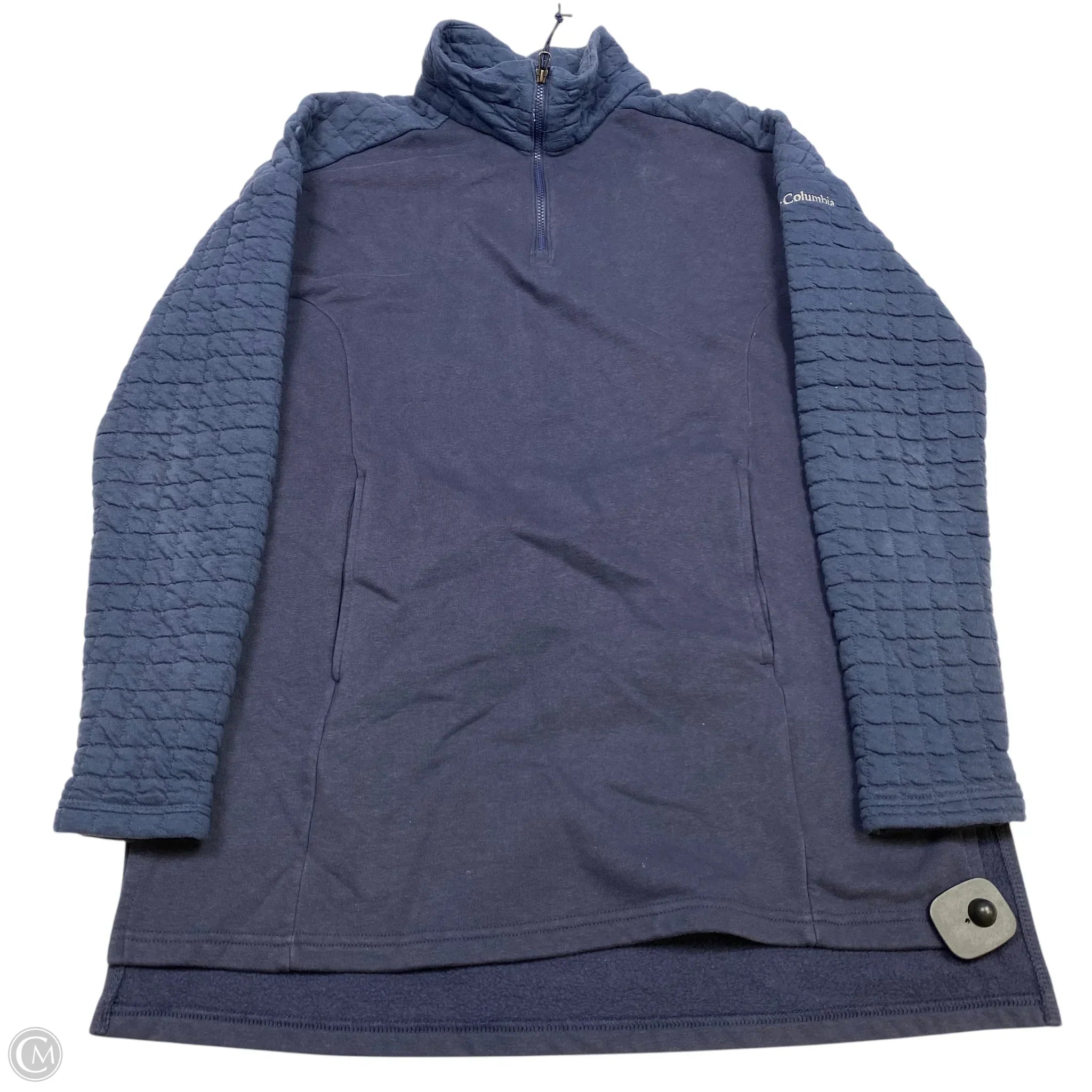 Men's Hoodies with Appliqué DetailsAthletic Sweatshirt Collar By Columbia In Blue, Size: S Men's Hoodies with Appliqué DetailsAthletic Sweatshirt Collar By Columbia In Blue, Size: S