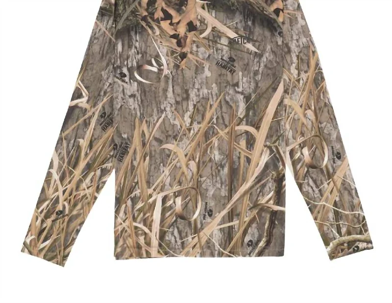 Men's Shirts with Button-Down CollarsYouth Mossy Oak Long Sleeve Tee In Shadow Grass Habitat Men's Shirts with Button-Down CollarsYouth Mossy Oak Long Sleeve Tee In Shadow Grass Habitat