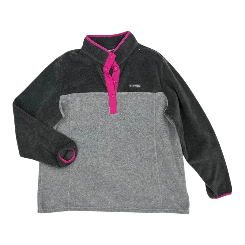 Men's Hoodies for SnowshoeingSweatshirt Collar By Columbia In Grey, Size:2X