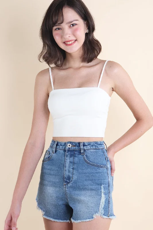 Men's Pants with Button-Down PocketsRESTOCKED** KELLY HIGH WAIST DENIM SHORTS IN DARK