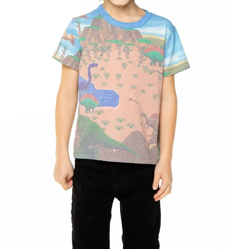 Men's Dressy Shirts for Formal EventsBoy's Dino Habitat Tee In Blue
