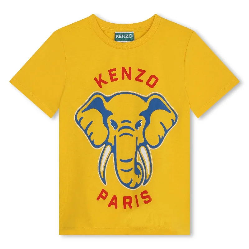 Men's Shirts with Belt LoopsYellow Logo T-Shirt