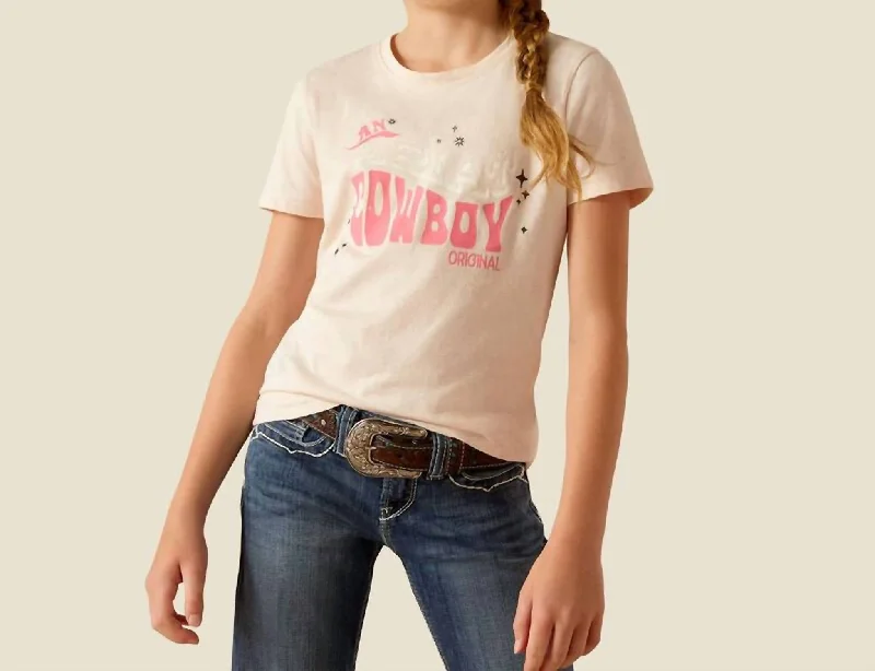 Men's Shirts with Embellished SleevesGirl's Cowboy T-Shirt In Pink