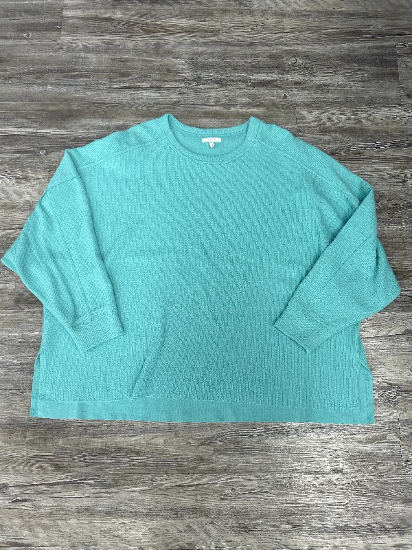 Men's Hoodies with Zipper DetailsSweatshirt Crewneck By Maurices In Teal, Size: 3x