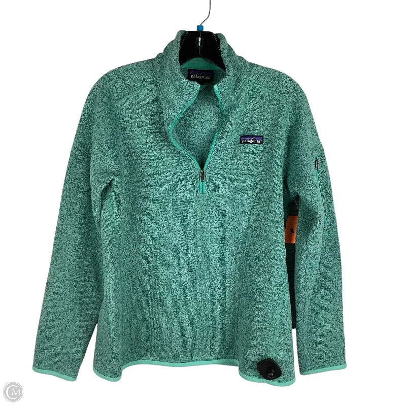 Men's Hoodies with Contrast Fabric PanelsSweatshirt Collar By Patagonia In Green, Size: L Men's Hoodies with Contrast Fabric PanelsSweatshirt Collar By Patagonia In Green, Size: L