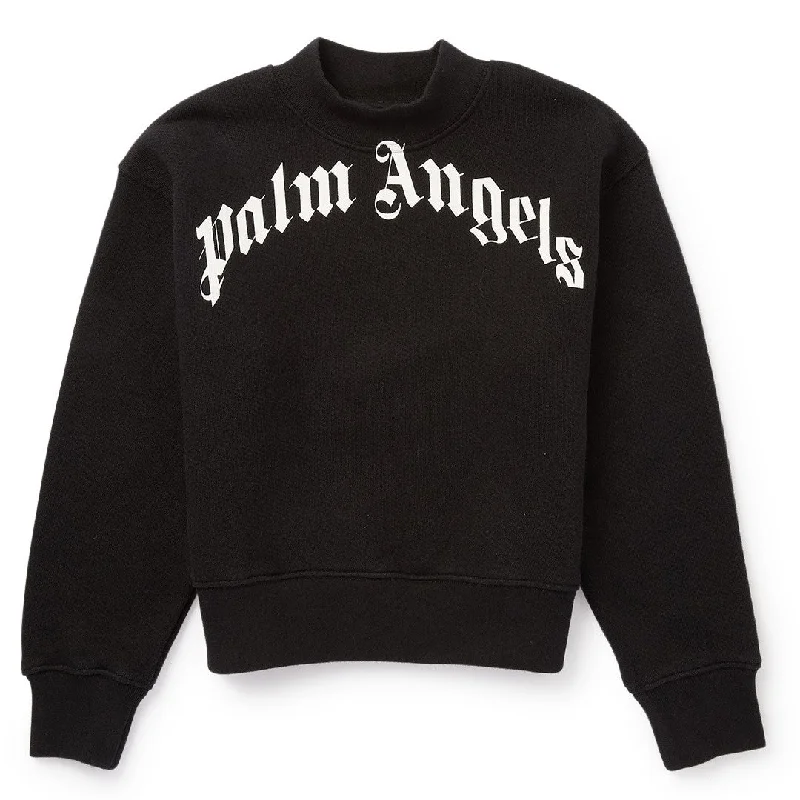 Men's Shirts with Pocket SquaresBlack Logo Print Sweatshirt