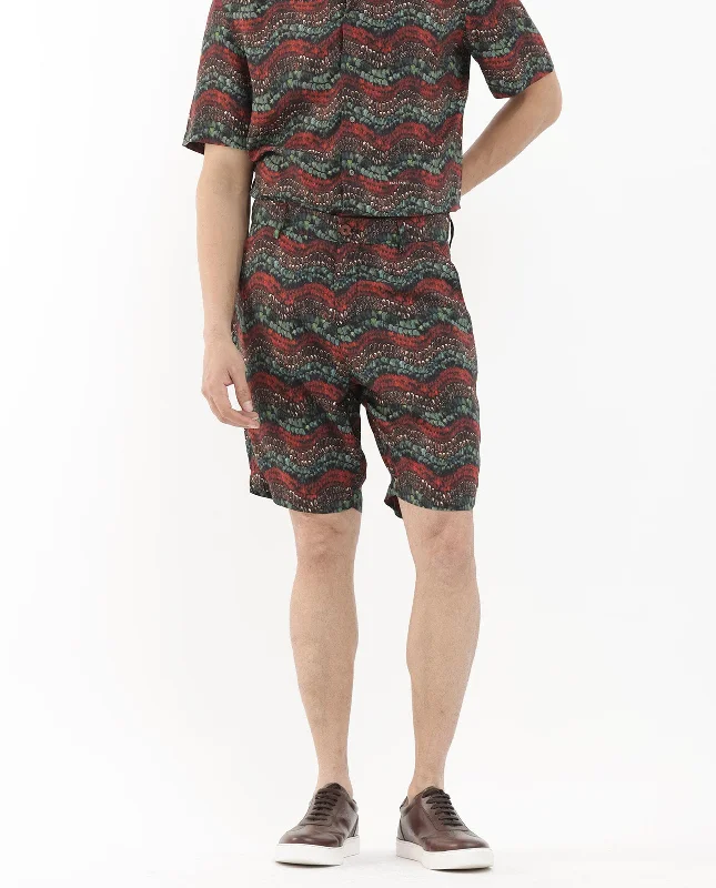 Men's Custom-Fit Pants for a Personalized TouchRare Rabbit Men's Frakin Brown Viscose Fabric Knee Length Tropical Print Shorts Men's Custom-Fit Pants for a Personalized TouchRare Rabbit Men's Frakin Brown Viscose Fabric Knee Length Tropical Print Shorts