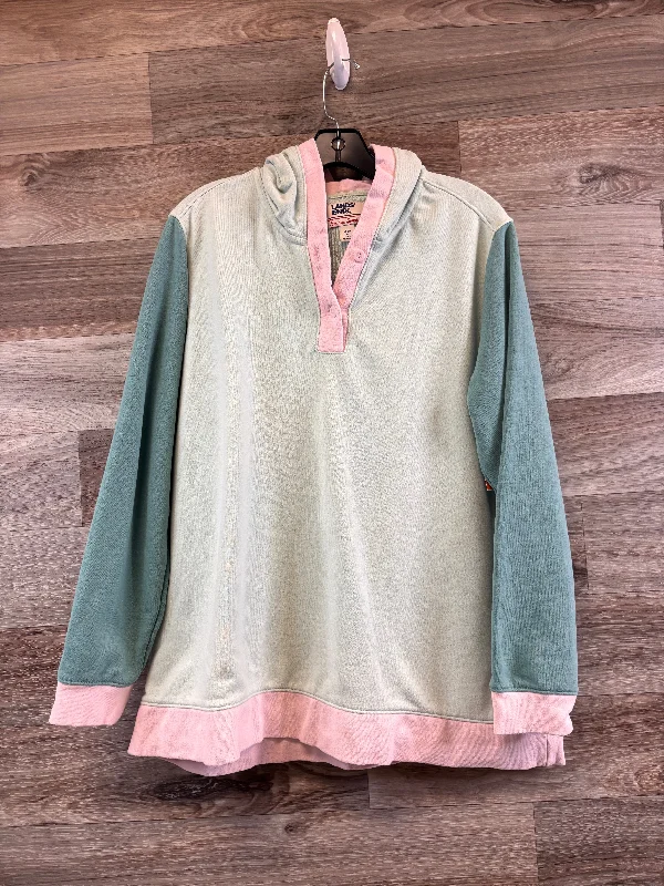 Men's Hoodies with Modern CutsSweatshirt Hoodie By Lands End In Green & Pink, Size: Xl Men's Hoodies with Modern CutsSweatshirt Hoodie By Lands End In Green & Pink, Size: Xl