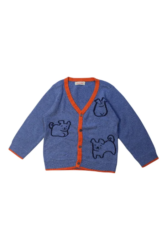 Men's Sweaters with Contrast TrimMomonittu Cardigan With Animal Pattern, Size 2T