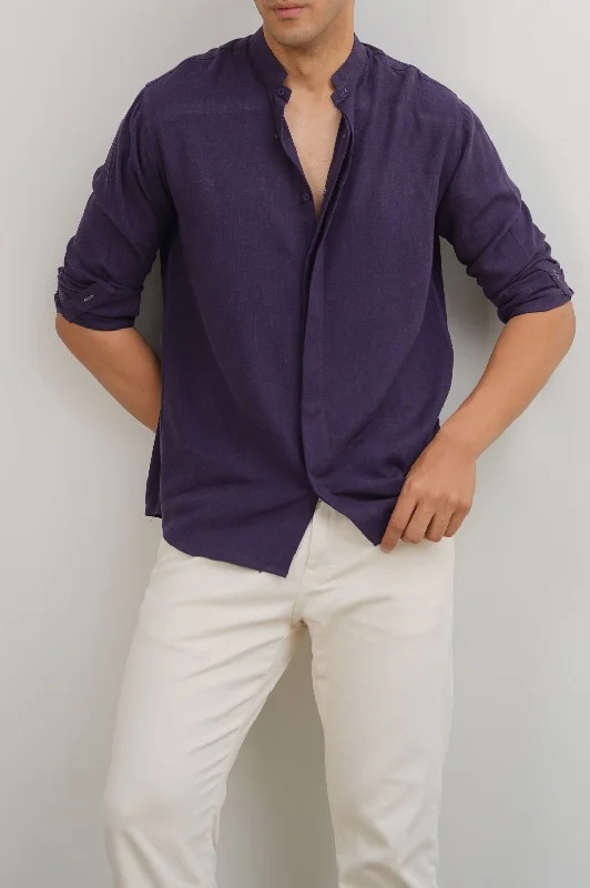 Men's Golf Shirts for On-Course StyleBAND COLLAR SHIRT