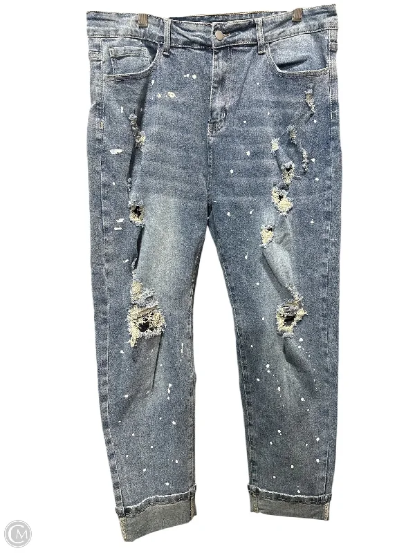 Men's Jeans with Fashionable RipsJeans Skinny By Clothes Mentor In Blue Denim, Size: 2x Men's Jeans with Fashionable RipsJeans Skinny By Clothes Mentor In Blue Denim, Size: 2x
