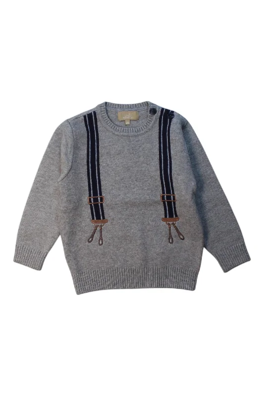 Men's Sweaters with PocketsChickeeduck Knit Sweater With Suspenders Detail, Size 4T