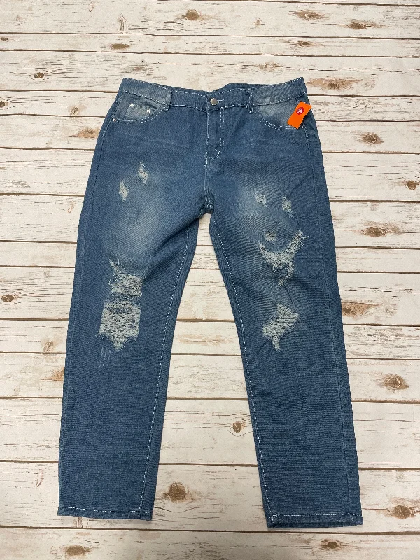 Modern Ripped and Distressed Men's JeansJeans Straight By Cme In Blue, Size: 2x