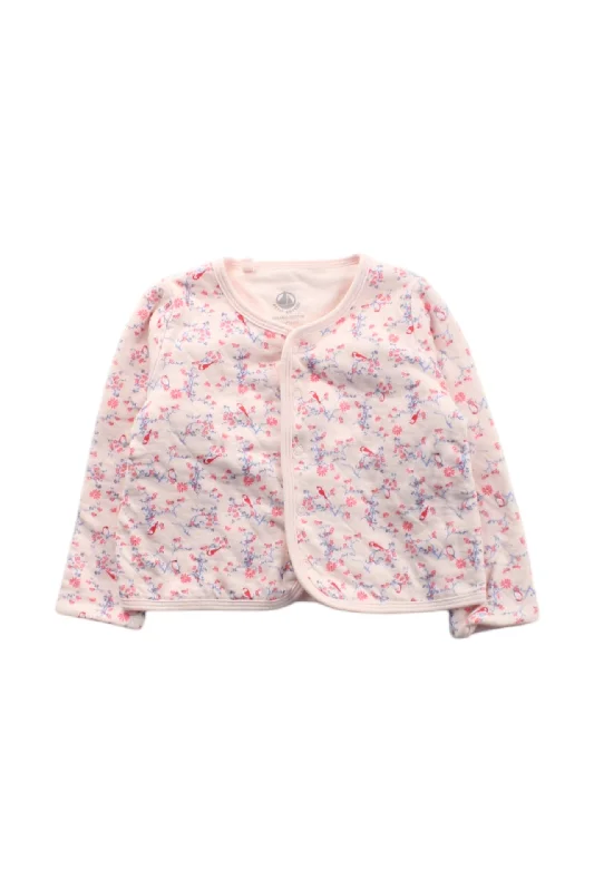 Fashionable Men's Crew-Neck SweatersPetit Bateau Floral Cardigan 6-12M