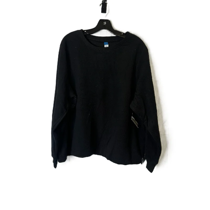 Stylish Men's Designer HoodiesSweatshirt Crewneck By Old Navy In Black, Size: Xxl
