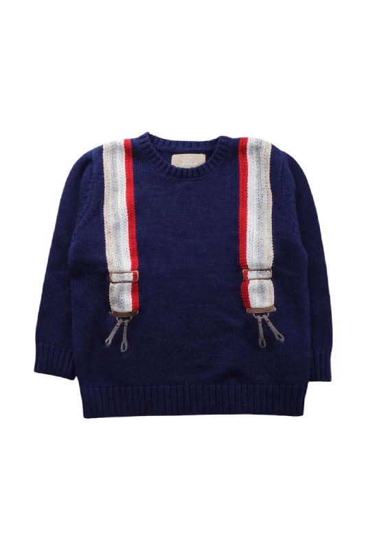 Trendy Men's Oversized SweatersChickeeduck Knit Sweater With Strap Design 4T