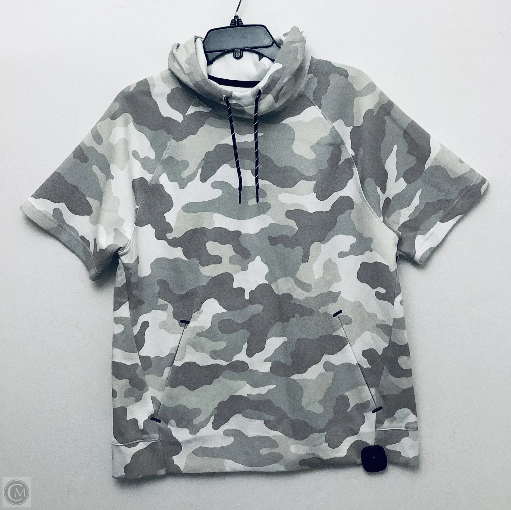 Men's Hoodies with Zippered PocketsSweatshirt Hoodie By Old Navy In Grey & White, Size: M Men's Hoodies with Zippered PocketsSweatshirt Hoodie By Old Navy In Grey & White, Size: M