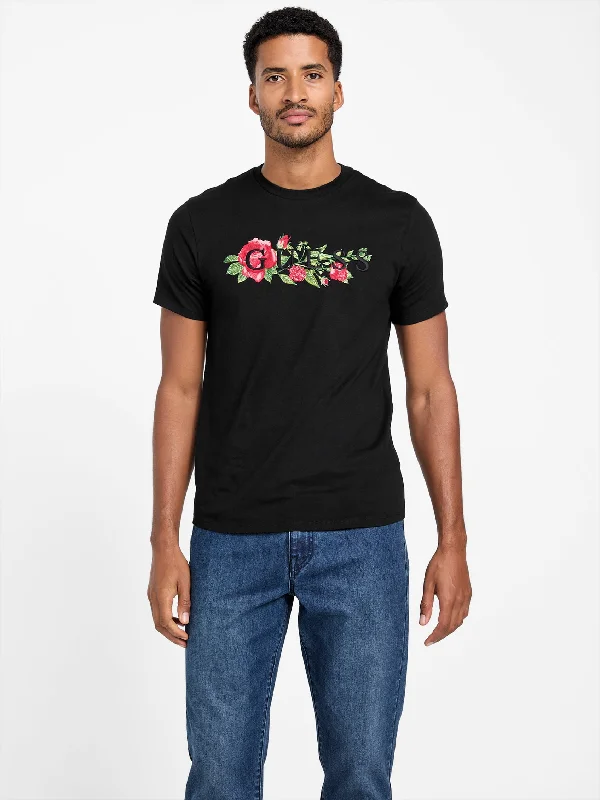 Men's Shirts with Surplice HemlinesEco Rosealy Logo Tee