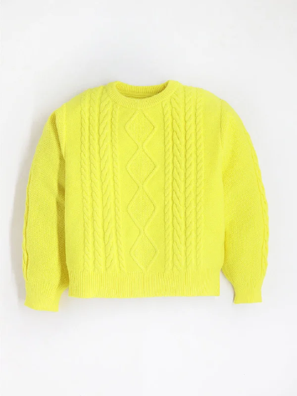Men's Sweaters with Relaxed FitsCherry Crumble Warm Yellow Soft Puff Sleeve Solid Sweater Men's Sweaters with Relaxed FitsCherry Crumble Warm Yellow Soft Puff Sleeve Solid Sweater