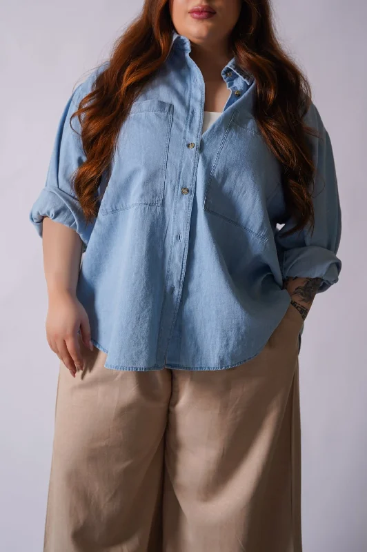 Men's Rugby Shirts for a Sporty LookCURVE DENIM SHIRT