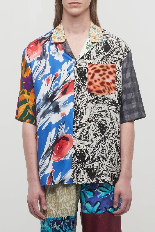 Marine Serre Regenerated Silk Scarves Bowling Shirt
