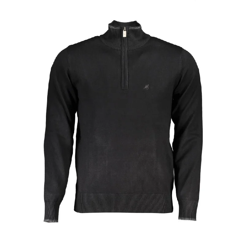 Men's Sweaters with Zip-Up CollarsU.S. Grand Polo Elegant Half Zip Sweater with Contrast Men's Details Men's Sweaters with Zip-Up CollarsU.S. Grand Polo Elegant Half Zip Sweater with Contrast Men's Details