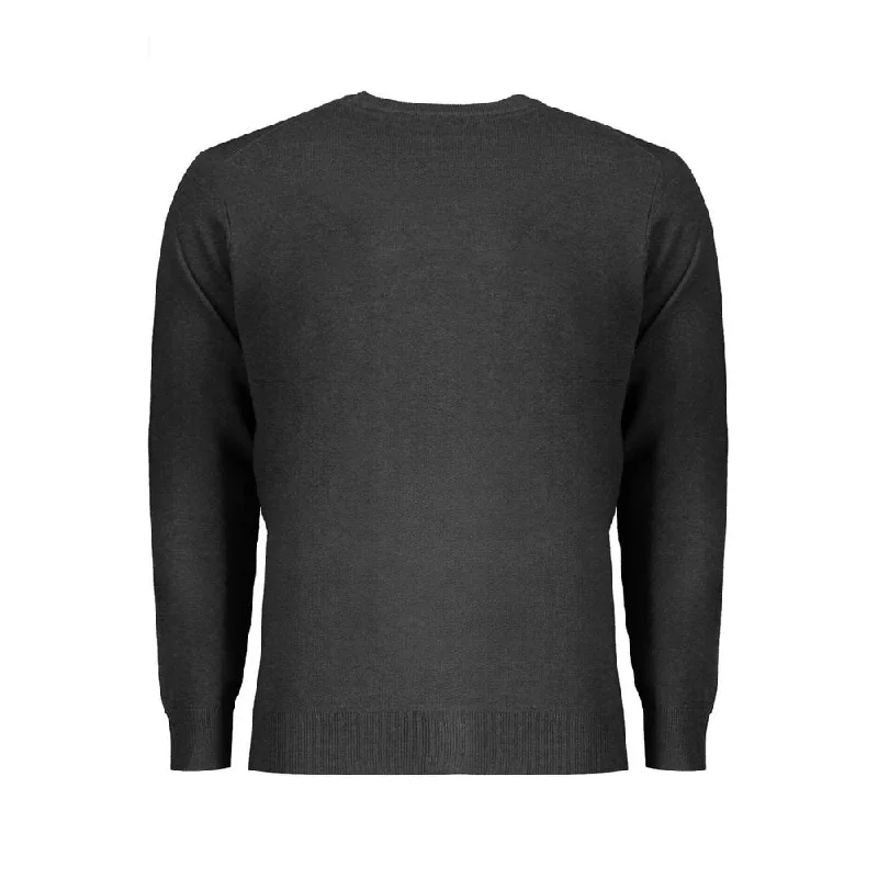 Men's Sweaters with Asymmetrical HemlinesNorway 1963 Black Wool Men Men's Sweater