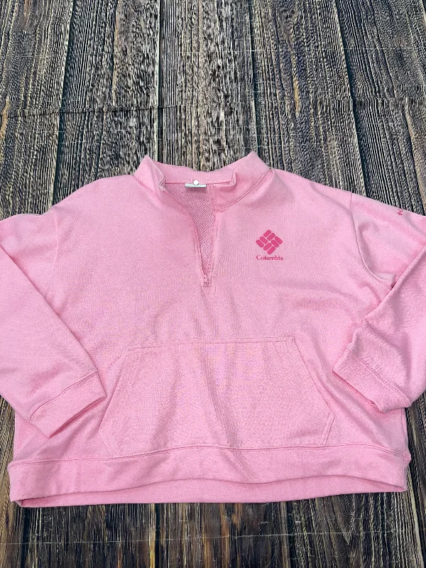 Men's Hoodies with Hidden Pockets for PhonesSweatshirt Collar By Columbia In Pink, Size: 2x Men's Hoodies with Hidden Pockets for PhonesSweatshirt Collar By Columbia In Pink, Size: 2x