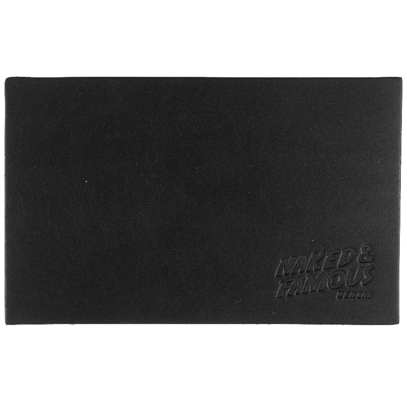 Elegant Straight-Leg Men's JeansLeathercraft Patch - Nero Black Full Grain