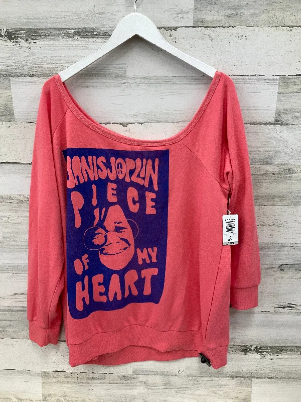 Luxurious Men's Cashmere HoodiesSweatshirt Crewneck By Torrid In Coral, Size: 3x