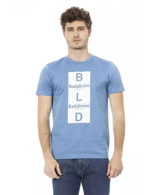 Men's Flowy Shirts for a Relaxed LookBaldinini Trend Men's Light Blue Cotton T-Shirt - M Men's Flowy Shirts for a Relaxed LookBaldinini Trend Men's Light Blue Cotton T-Shirt - M