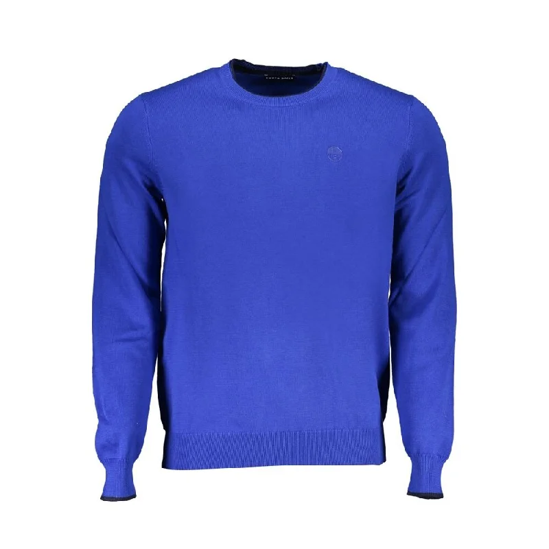 Men's Sweaters with Checkerboard PatternsNorth Sails Blue Cotton Men's Sweater