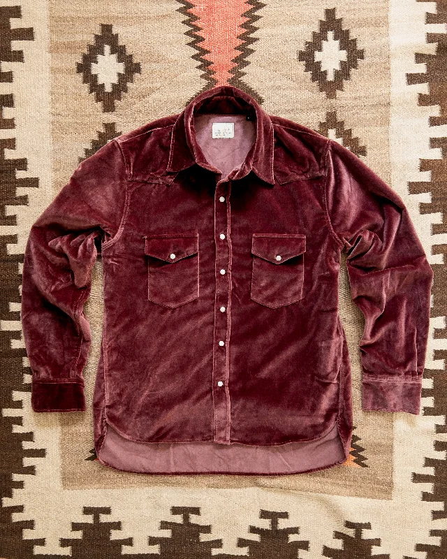 Men's Fishing Shirts for Water SportsVelvet Pearlsnap Shirt - Plum