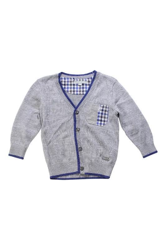 Comfortable Men's Cotton SweatersNicholas & Bears Checkered Pocket Cardigan 12-18M