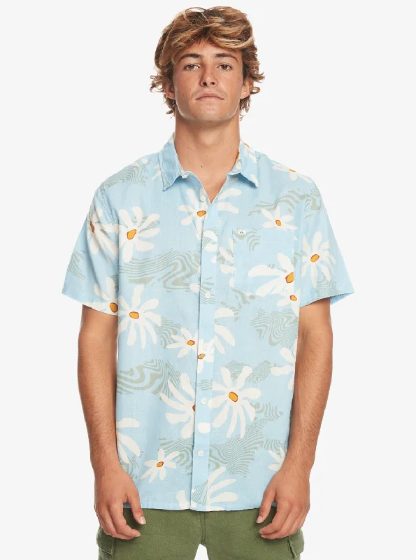 Men's Essential Dress Shirts for Everyday WearTrippy Floral Short Sleeve Shirt - Clear Sky Trippy Floral Men's Essential Dress Shirts for Everyday WearTrippy Floral Short Sleeve Shirt - Clear Sky Trippy Floral