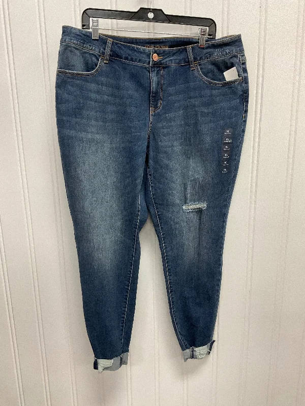 Dark Wash Men's JeansJeans Skinny By Maurices In Blue Denim, Size:Xl