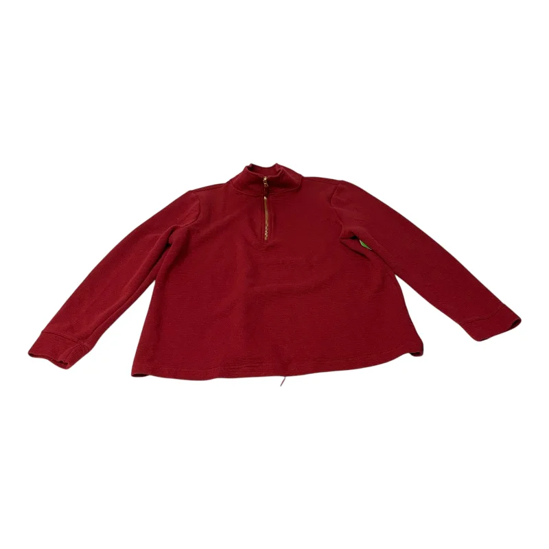 Men's Hoodies with LogoSweatshirt Collar By Croft And Barrow In Red, Size: Xl