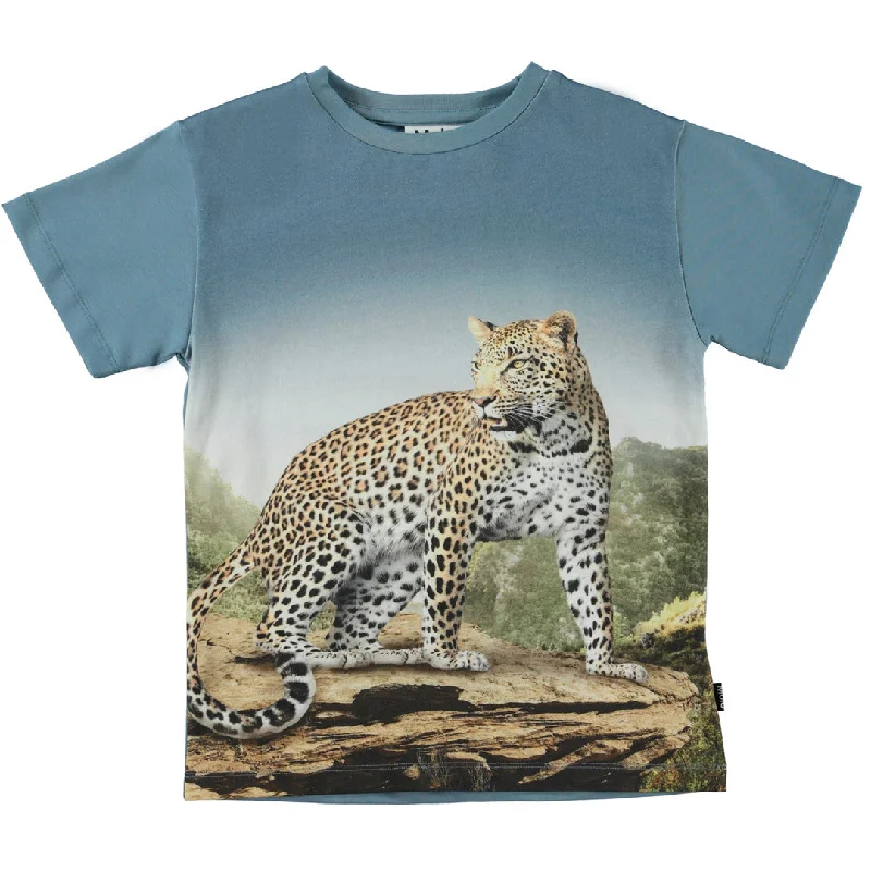 Men's Three-Quarter Sleeved TopsRasmus Mountain Leopard T-Shirt