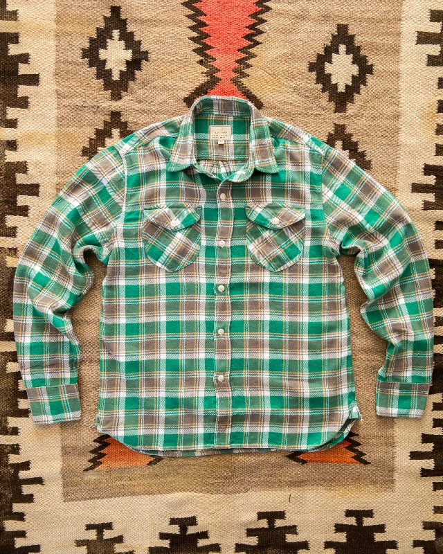 Layered Men's Henley ShirtsWashed Flannel Workshirt - Spring Pastures