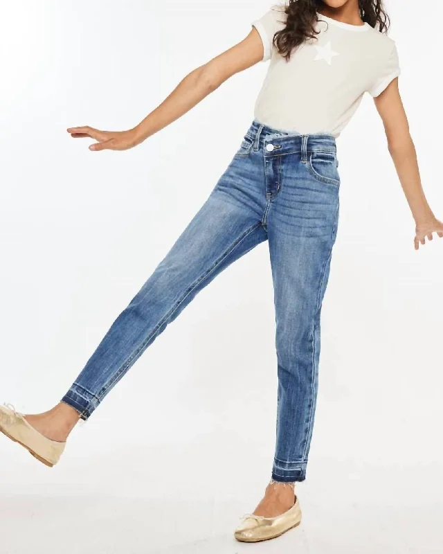 Oversized Relaxed-Fit Men's JeansHigh Rise Ankle Skinny Jeans In Medium Stone Wash