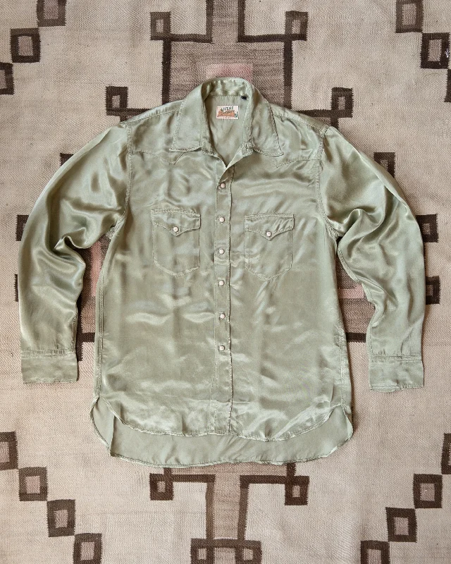Men's Insulated Shirts for Cold WeatherSatin Rodeo Shirt - Faded Olive