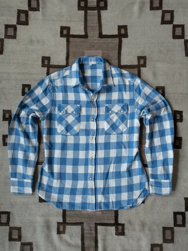 Men's Big and Tall Shirts for Added ComfortWashed Flannel Pearlsnap Shirt - Ox Blue/Cream Buffalo Plaid Men's Big and Tall Shirts for Added ComfortWashed Flannel Pearlsnap Shirt - Ox Blue/Cream Buffalo Plaid