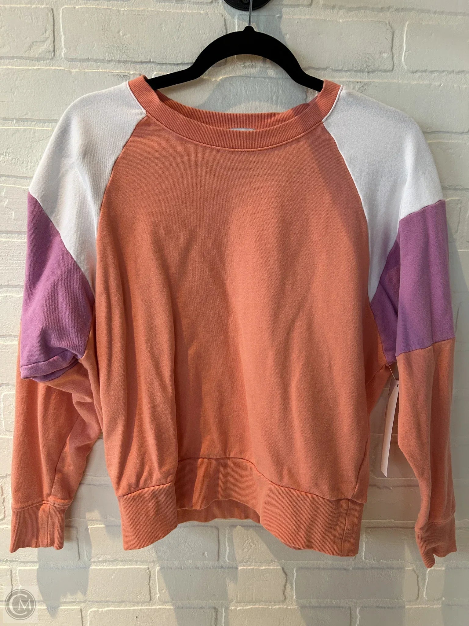 Men's Hoodies with ThumbholesSweatshirt Crewneck By Evereve In Orange & Pink, Size: Xs Men's Hoodies with ThumbholesSweatshirt Crewneck By Evereve In Orange & Pink, Size: Xs