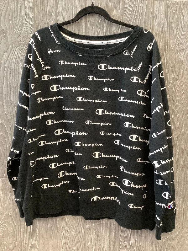 High-Quality Men's French Terry HoodiesAthletic Sweatshirt Crewneck By Champion In Black & White, Size: 2x High-Quality Men's French Terry HoodiesAthletic Sweatshirt Crewneck By Champion In Black & White, Size: 2x