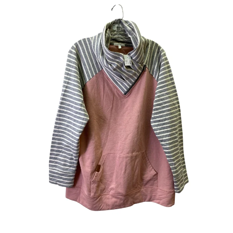 Men's Hoodies for LayeringAthletic Sweatshirt Collar By Maurices In Pink, Size:1X